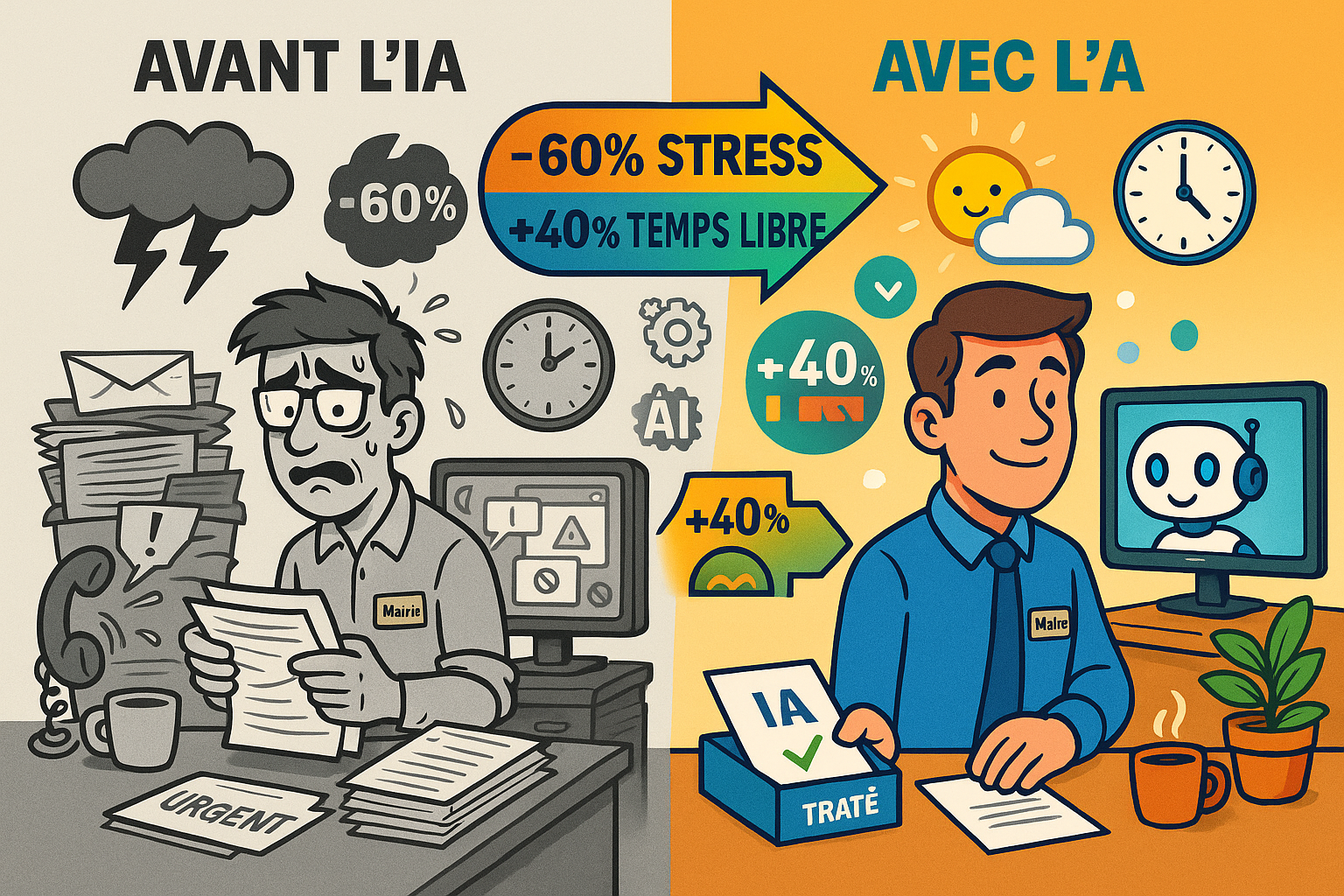 burn out dans les collectivités, l'ia générative soulage les services