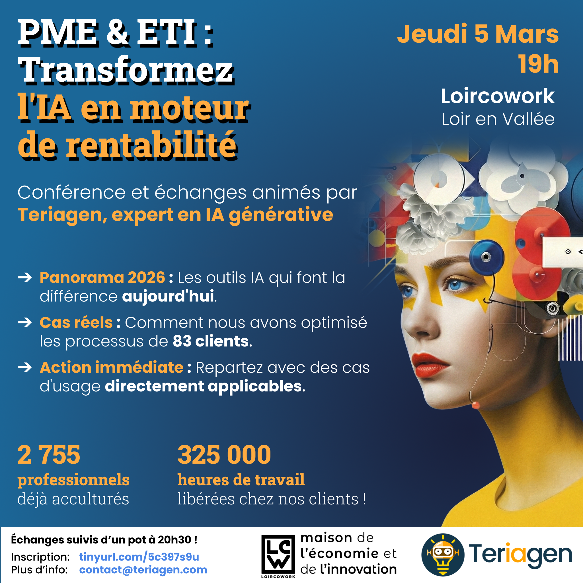 Conférence IA par les Spécialiste Teriagen. Accompagnement collectivités et entreprises en IA générative